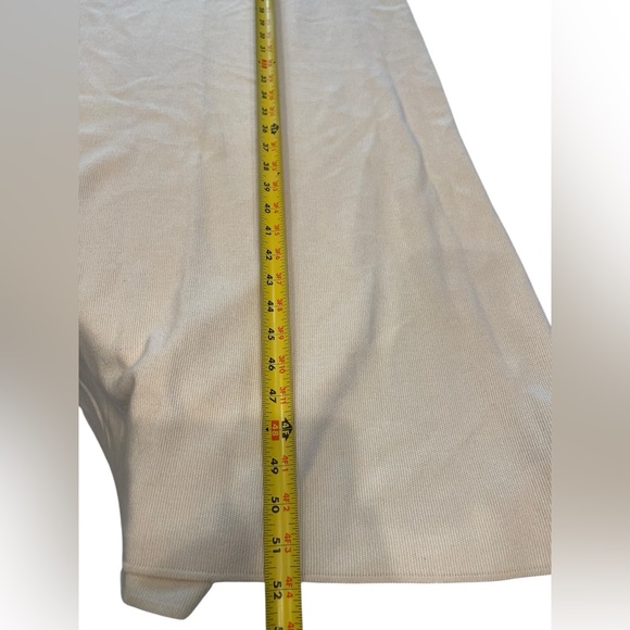 Ferette Collection Elegant Cream Long Light Sweater Sleeve Dress Size:M - Picture 8 of 11